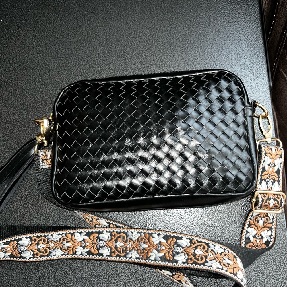 Ah-Domed Black Crossbody Bag ! NWOT